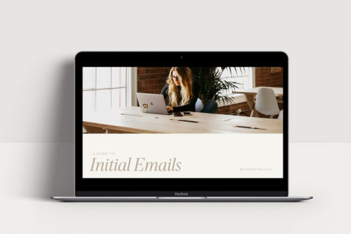 India Earl Education - Initial Email Guide