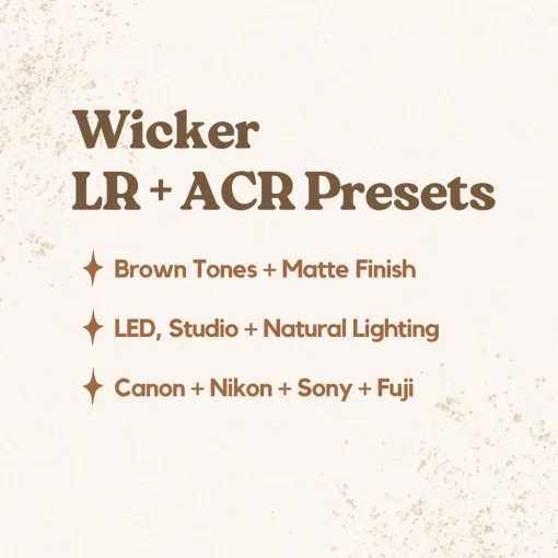 Jessica G Photography - Wicker Lightroom Presets