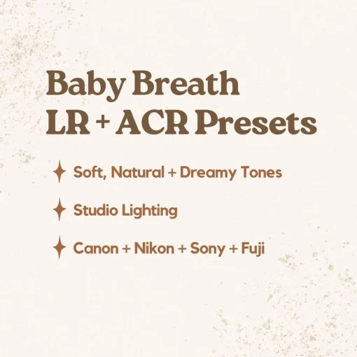 Jessica G Photography - Baby Breath Lightroom Presets