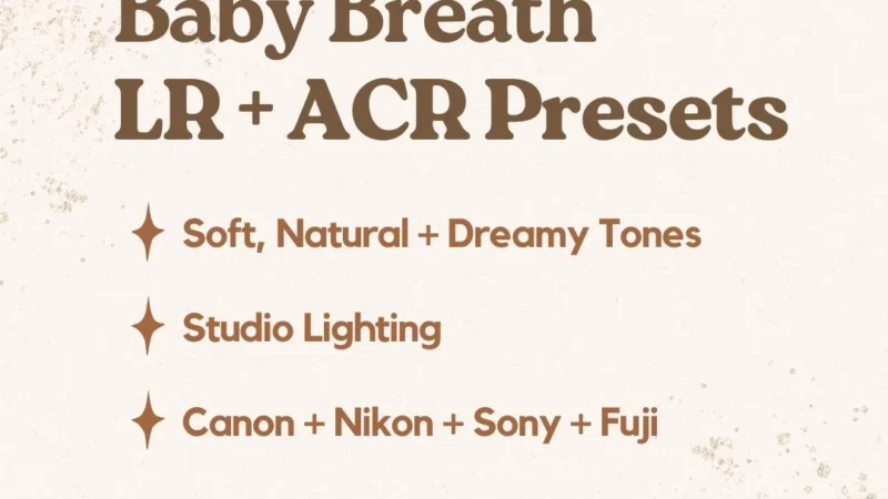 Jessica G Photography - Baby Breath Lightroom Presets