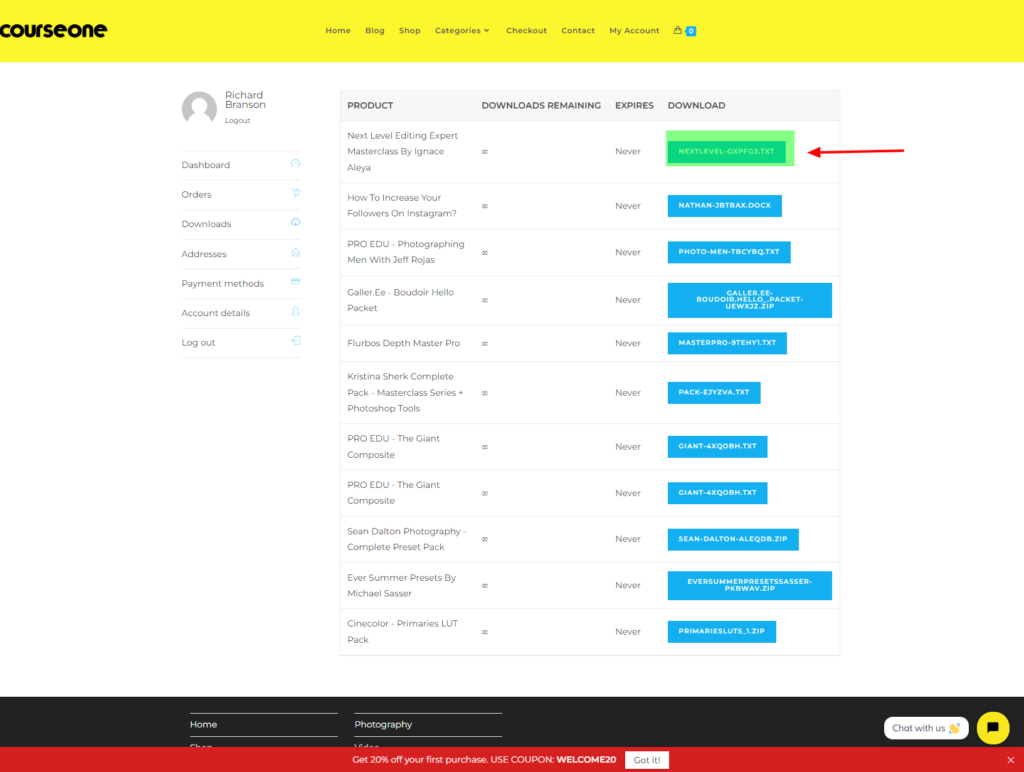 Guide: How to Download from CourseOne